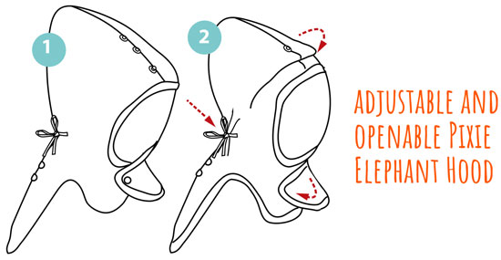 MaM Pixie Elephant Hood english